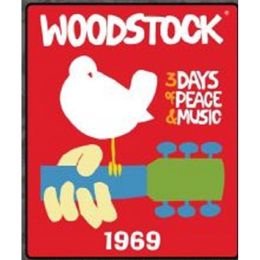 New Woodstock Thick Fleece Throw Gift Blanket Poster Music Festival Concert NIP